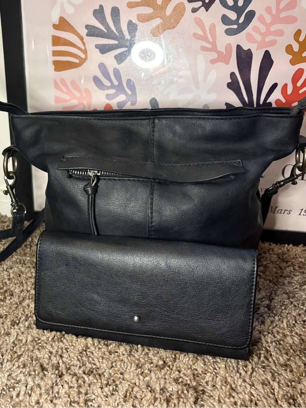 Universal Thread Black Crossbody Purse & Wallet Bundle